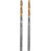 Сверло по металлу DENZEL Р6М5, Golden Tip спиральное 3x60мм, 2шт 718225