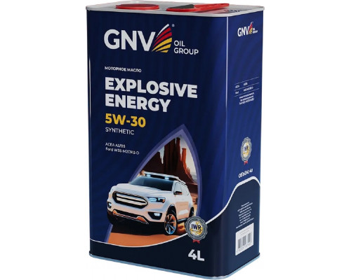 Масло моторное GNV Explosive Energy 5W30 Synthetic 4 л (металл. канистра) GEE1M10453040120530004