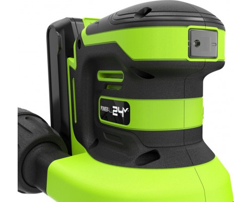 Виброшлифмашина эксцентриковая аккумуляторная GREENWORKS OS325 24V, АКБ 2Ач и ЗУ 3100907CUA