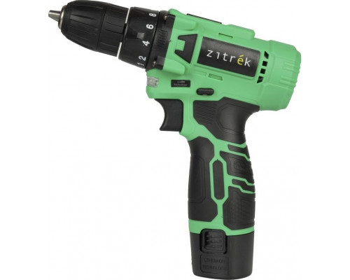 Дрель-шуруповерт аккумуляторная ZITREK Green 12-Li Plus 12В, 2x2.0Ач 083-1114