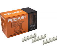 Дюбель-гвоздь монтажный FEDAST fd2722sbp 2.7х22 мм, винтовой (1000 шт/уп)