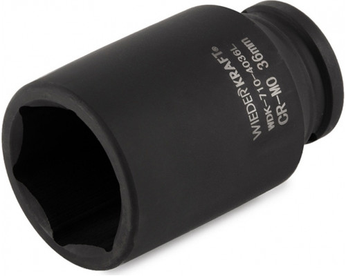 Ударная головка 6-гранная глубокая 1/2" WiederKraft WDK-710-4036L 36 мм