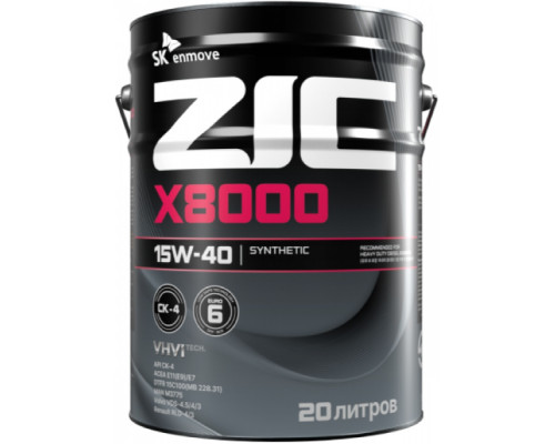 Масло моторное ZIC X8000 15W40 20 л 192133