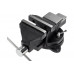 Тиски Kranz KR-12-5101 слесарные 100мм, поворотные, с наковальней