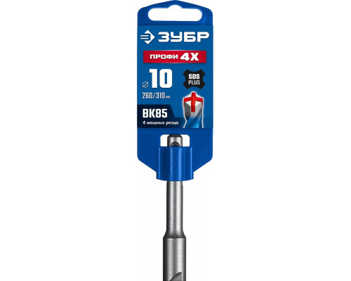 Бур SDS-plus ЗУБР ПРОФИ-4Х 10x310 мм 29313-310-10