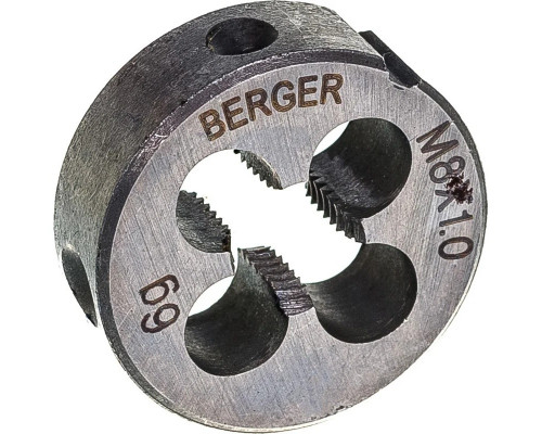 Плашка BERGER BG1005 метрическая M8х1,0 мм, внешний d 25 мм
