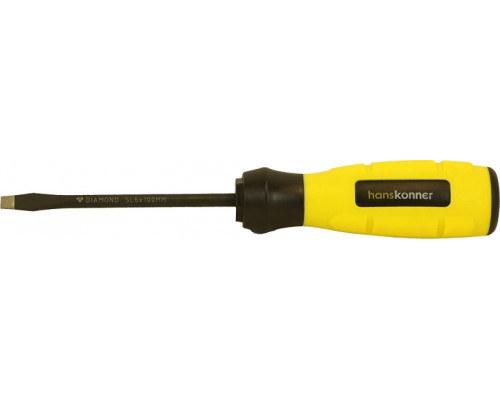 Отвертка шлицевая HANSKONNER HK1040-16-SL6-100 алмазн. наконечник