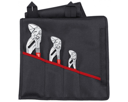 Набор переставных клещей KNIPEX KN-001955S6 в сумке-скрутке KN-8603125/180/250, 3 предмета