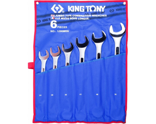 Набор комбинированных ключей KING TONY 1296MRN 34-50 мм, чехол из теторона, 6 предметов