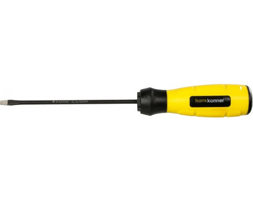 Отвертка шлицевая HANSKONNER HK1040-16-SL3-100 алмазн. наконечник