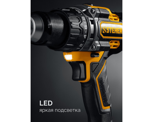 Дрель-шуруповерт аккумуляторная Steher CB-165-21 20 В, 1 АКБ