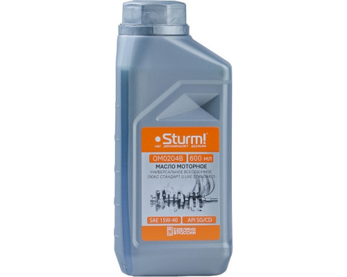 Масло для 4-тактных двигателей Sturm SAE 15W40 0.6 л OM0204B