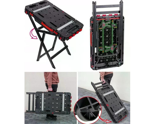 Складной рабочий стол (Верстак) DLT FoldPro с струбцинами и упорами 3855