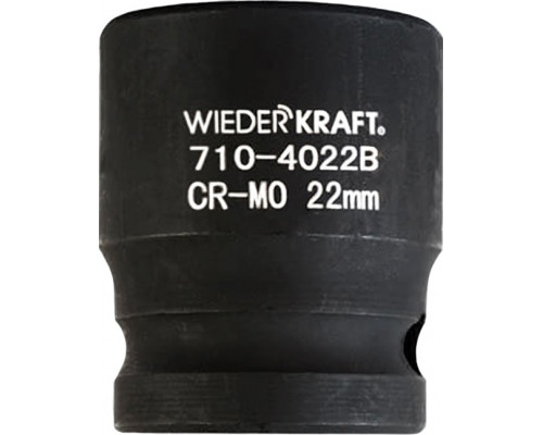 Ударная головка 6-гранная 1/2" 22 мм WiederKraft WDK-710-4022