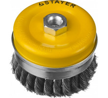 Щетка для УШМ STAYER PROFESSIONAL чашечная усиленная жгутированная стальная проволок 35137-100