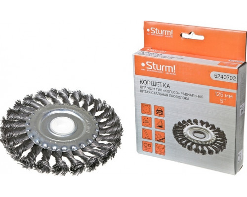 Щетка для УШМ Sturm 5 240 702 витая стальная проволока 5240702