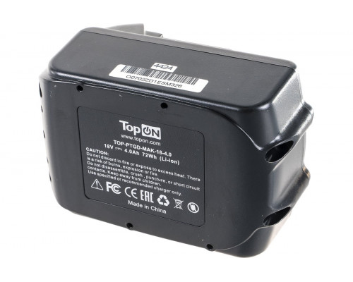 Аккумулятор TopON для Makita 18В, 4.0Ah (Li-Ion) TOP-PTGD-MAK-18-4.0