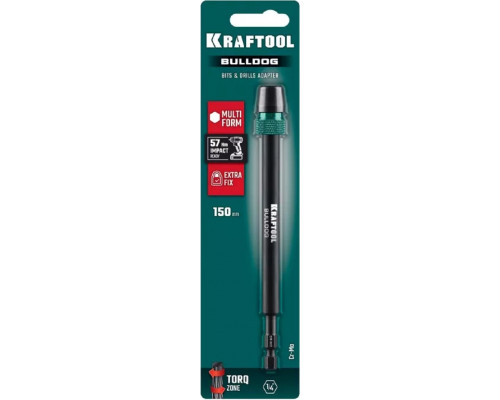 Адаптер KRAFTOOL BULLDOG, 150 мм для шуруповертов 26785-150
