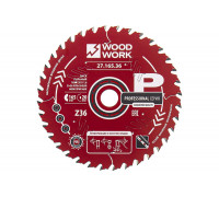 Пильный диск по дереву WOODWORK 165x1,6/1,1x20 Z=36 A=18 27.165.36
