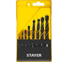 Набор сверл по дереву STAYER M-type 8 шт., 3-4-5-6-7-8-9-10, 2942-H8_z02