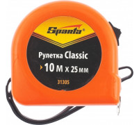 Рулетка Sparta Classic, 10 мх25 мм пластиковый корпус// 31305
