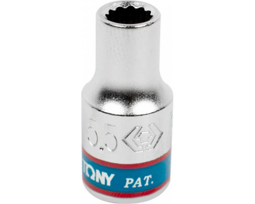 Головка 12-гранная 5,5 мм с посадкой 1/4" KING TONY 233055M