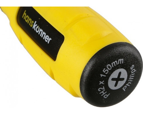 Отвертка крестовая HANSKONNER HK1040-16-PH2-150 алмазн. наконечник