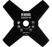 Диск для травы Denzel 96366 255х25,4, толщина 1,6 мм, 4 лезвия