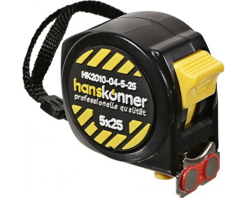Рулетка HANSKONNER HK2010-04-5-25 с мощным магнитом