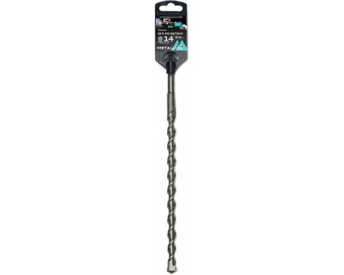 Бур SDS-plus METALLICA Optima 14х310/250 мм по бетону напайка с центром, 2 спирали 904510