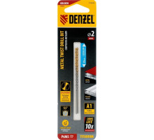 Сверло по металлу DENZEL Р6М5, Golden Tip спиральное 2х86 мм удлиненное, 2шт 718245