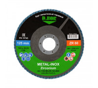 Круг лепестковый D.BOR METAL-INOX ZR60P, F29, 125х22,23 торцевой D-F29-MI-ZR-125-060