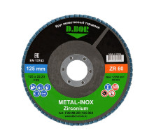 Круг лепестковый D.BOR METAL-INOX ZR60P, F29, 125х22,23 торцевой D-F29-MI-ZR-125-060