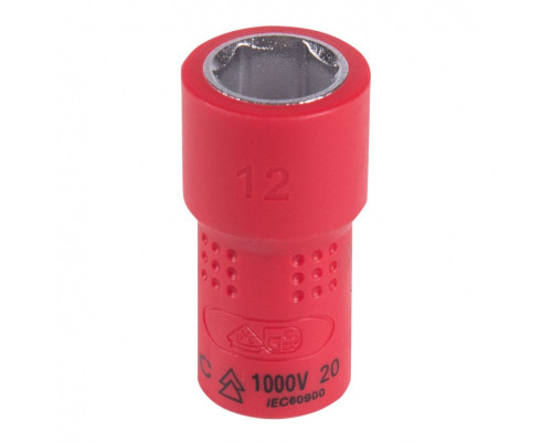 Головка торцевая диэлектрическая KING TONY 6-гранная 1/4", 12 мм 2335VE12M