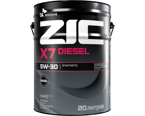Масло моторное ZIC X7 DIESEL 5W30 20 л 192610