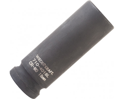 Ударная головка глубокая 1/2" 6-гранная 18 мм WiederKraft WDK-710-4018L