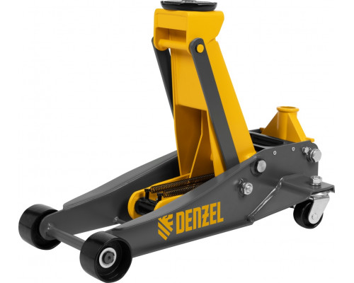 Домкрат подкатной гидравлический Denzel 51260, 3 т, 125-470 мм, быстрый подъем