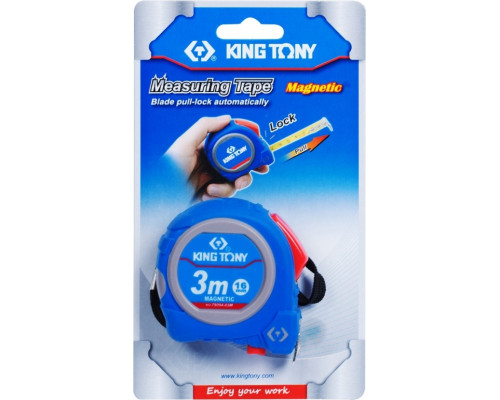 Рулетка KING TONY 3,0 м с магнитным крюком 79094-03M