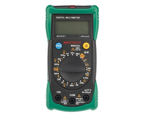 Мультиметр цифровой MASTECH MS8233C с измерителем температуры