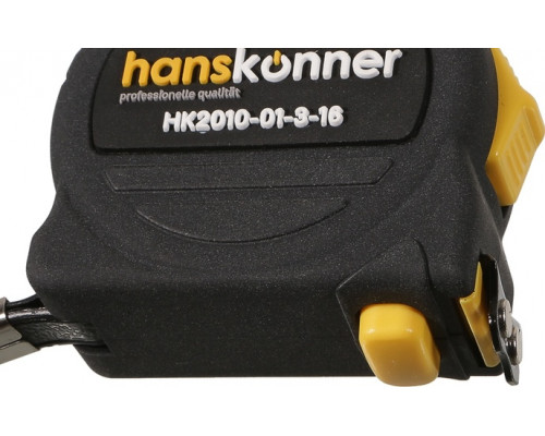 Рулетка HANSKONNER HK2010-01-3-16 с противоударным корпусом softtouch