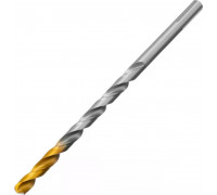 Сверло по металлу Denzel Р6М5, Golden Tip спиральное 7,0х156 мм, удлиненное 718258