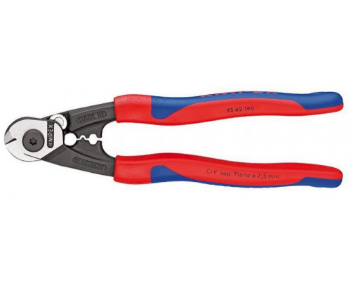 Тросорез KNIPEX KN-9562190SB компактный, 190 мм, обжим гильз на боуденовские тр