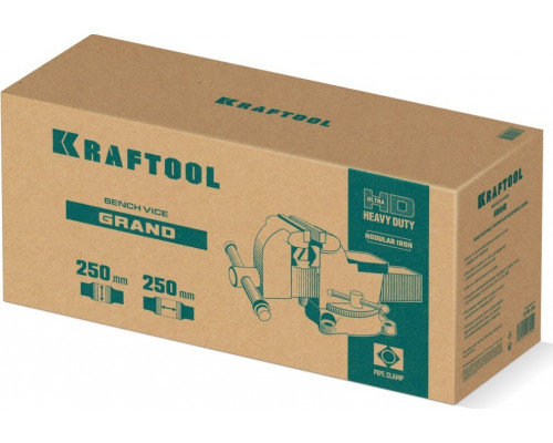 Тиски KRAFTOOL 32702-250 GRAND слесарные, 250 мм