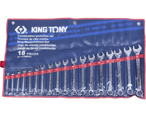 Набор ключей комбинированных KING TONY 1218MR01, 18 предметов