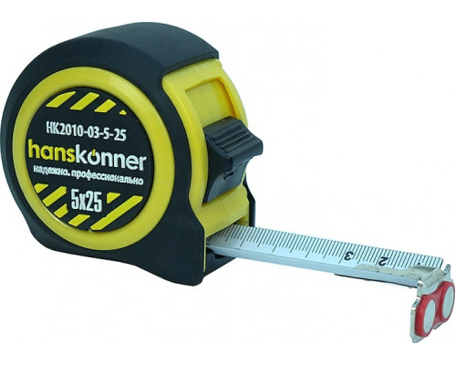 Рулетка HANSKONNER HK2010-03-5-25 с мощным магнитом