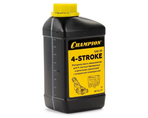 Масло для 4-тактных бензиновых двигателей CHAMPION SAE-30 1 л минеральное 952852