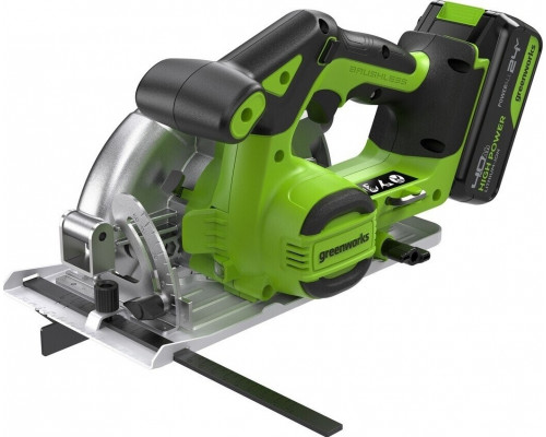Пила циркулярная аккумуляторная GREENWORKS GD24CS165 24V, АКБ 4Ач и ЗУ 1501607CUB