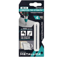 Сверло по стеклу и керамике METALLICA Optima, 4х66 мм твердосплавное 2-кромки, круглый хвостовик 907313