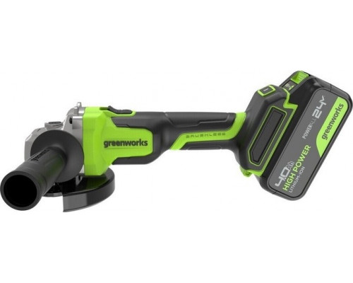 Угловая шлифмашина аккумуляторная GREENWORKS AG590 24V, АКБ 4Ач и ЗУ 3201007CUB