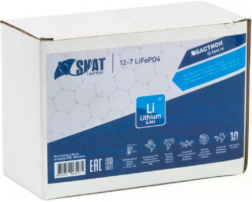 Аккумулятор SKAT i-Battery 12-7 LiFePo4 литиевый тяговый 645